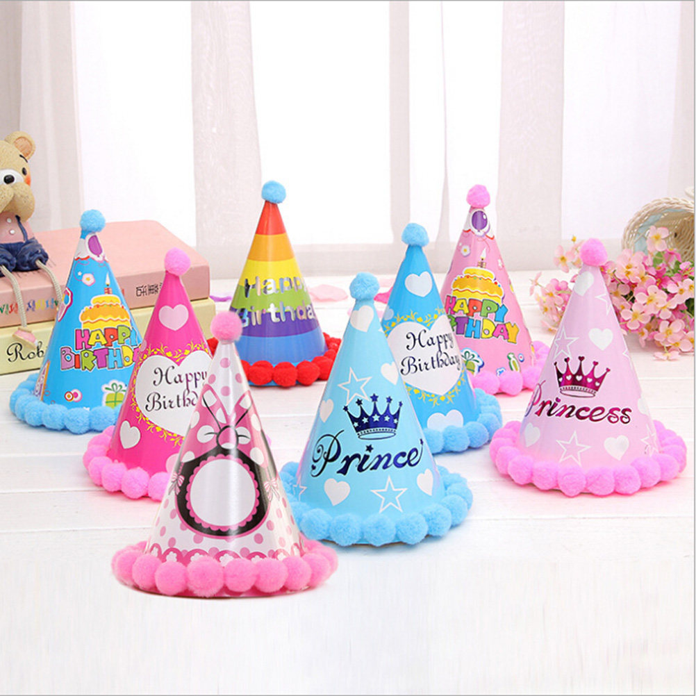 Party Hat Cone - 12Pcs Cake Inspired Birthday Party Hats