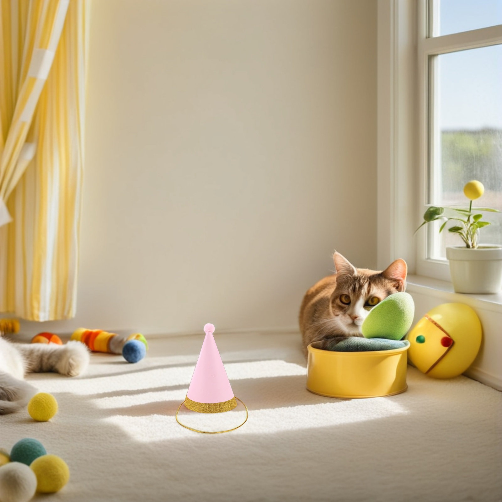 Party Hat Cone - 16Pcs Pet Birthday Hat Comfortable Puppy