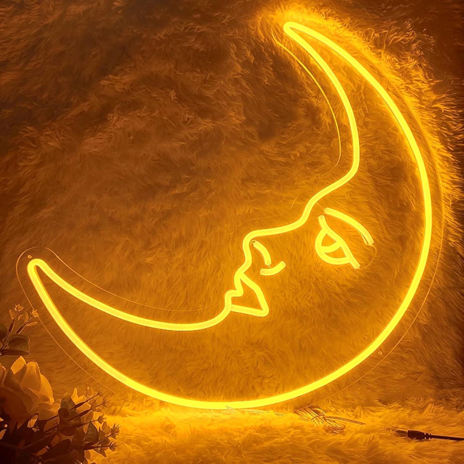 Moon Face Neon Sign USB Dimmab - đánh giá và giá Neon Sign Party