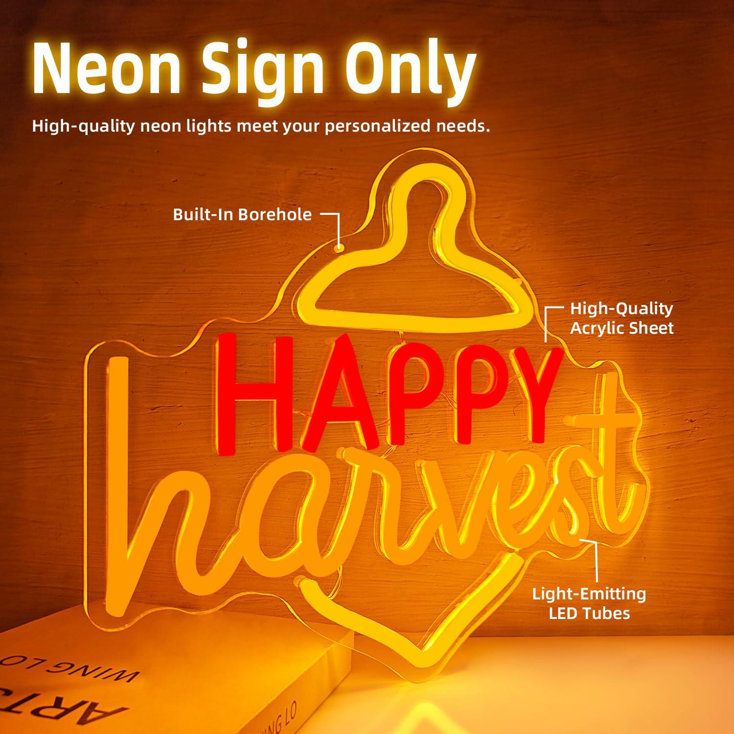 Happy Harvest Neon Sign LED Li - đánh giá và giá Neon Sign Party