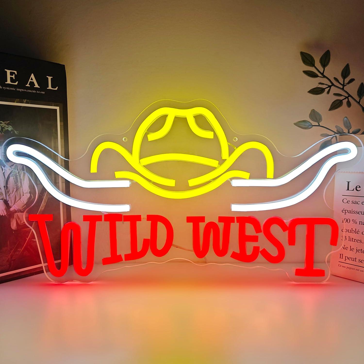 Wild West Neon Sign Cowboy Sty - đánh giá và giá Neon Sign Party