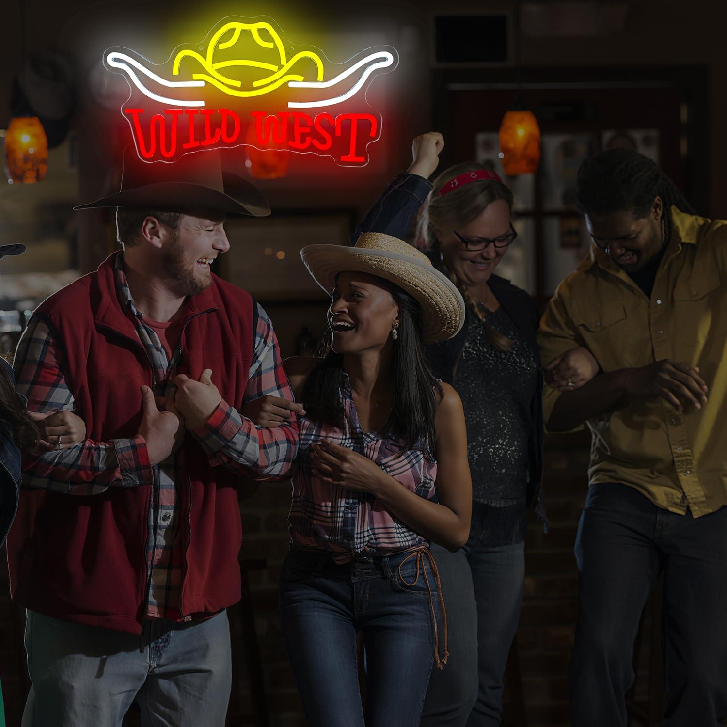 Wild West Neon Sign Cowboy Sty - đánh giá và giá Neon Sign Party