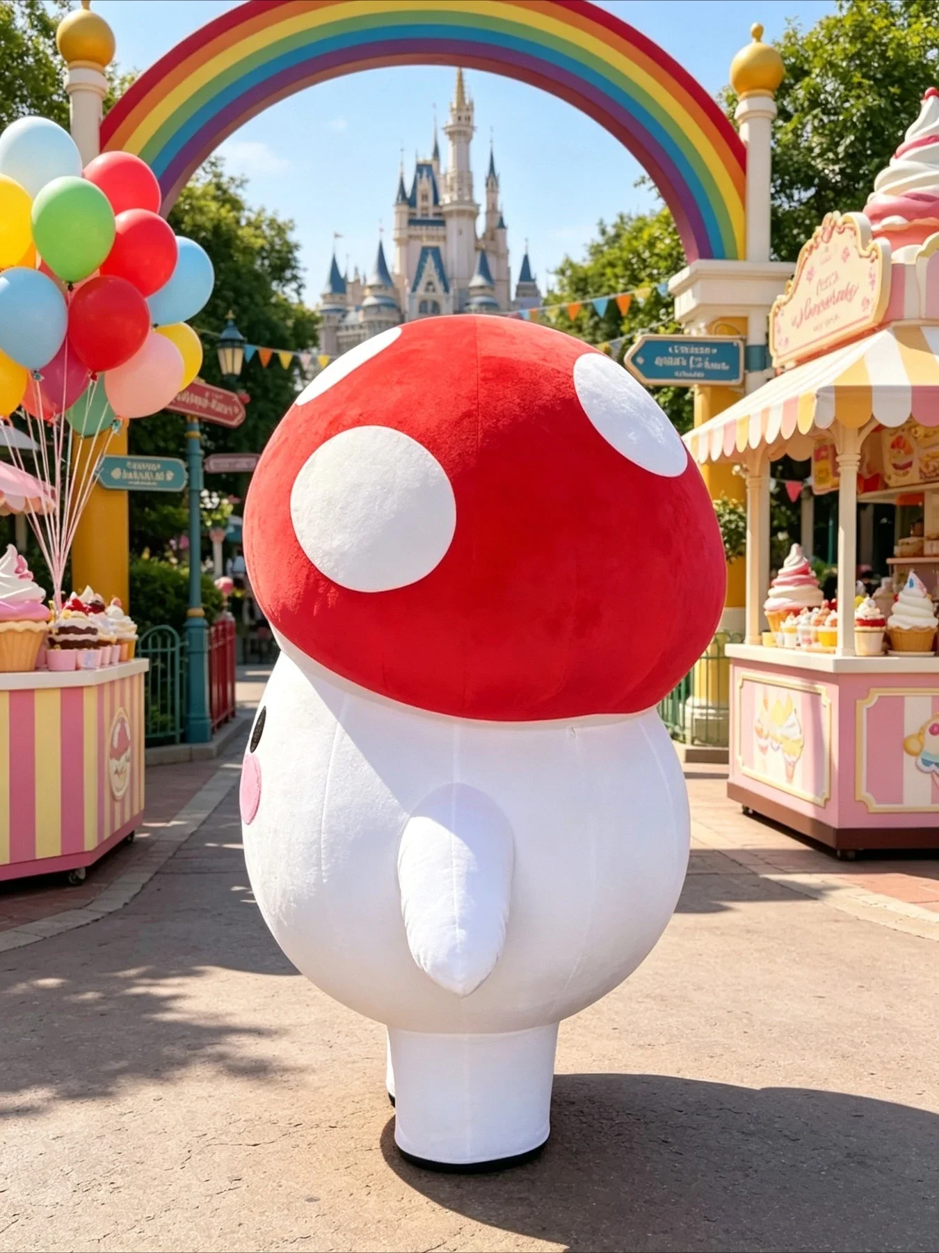 Inflatable Mushroom Mascot Cos - đánh giá và giá Event Party