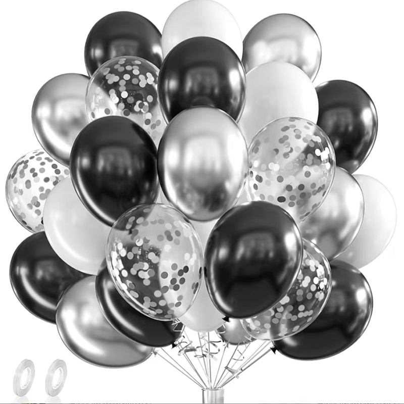 42pcs Silver Black White Confe - đánh giá và giá Balloon Pump Hand