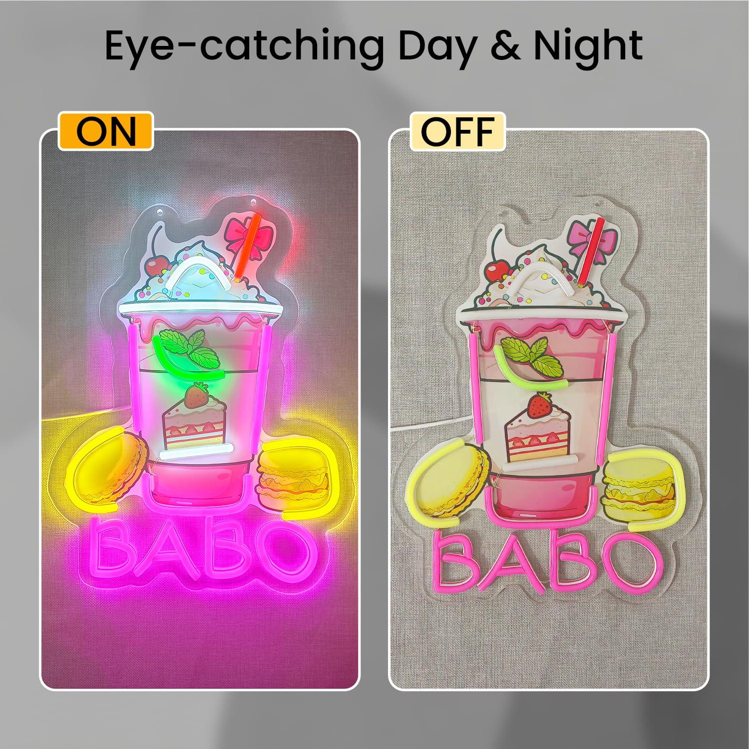 Boba Neon Sign Light Up Bubble - đánh giá và giá Neon Sign Party