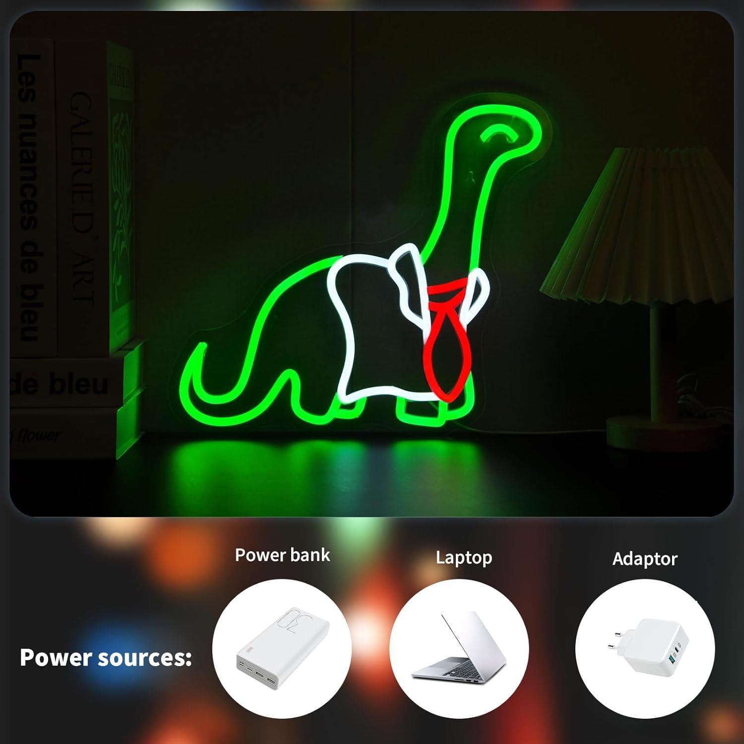 Dinosaur Neon Sign Dimmable LE - đánh giá và giá Neon Sign Party
