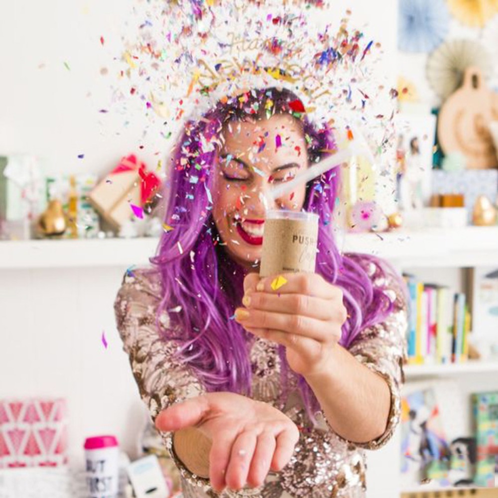 Colorful Pastel Bridal Shower  - đánh giá và giá Confetti Cannon Tube